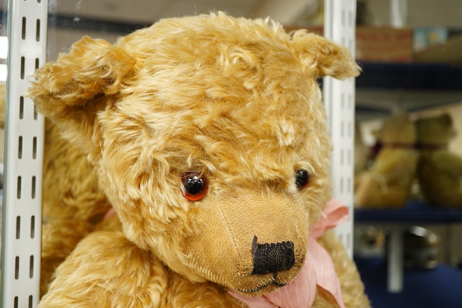 A large late 1930s Chiltern teddy bear, approx. 70cm long